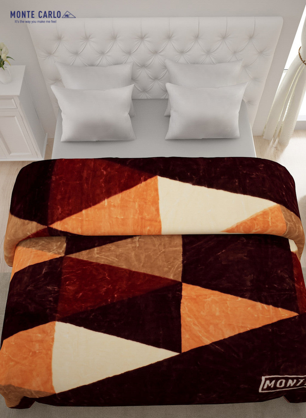 Double Bed Multicolor Mink Blanket - 2 Ply