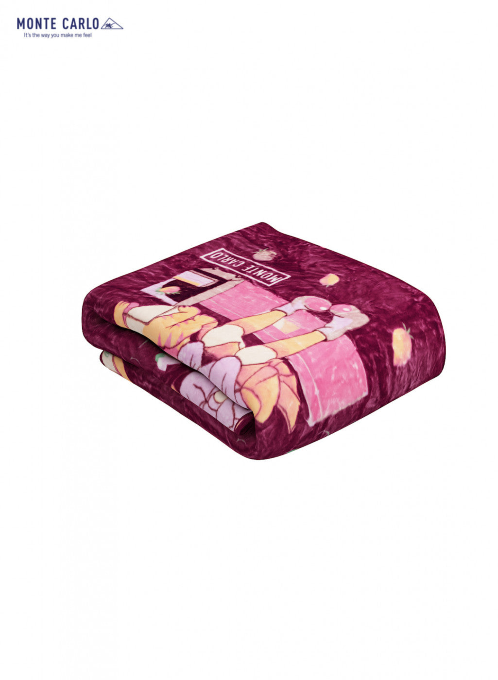 Single Bed Multicolor Mink Blanket - 2 Ply