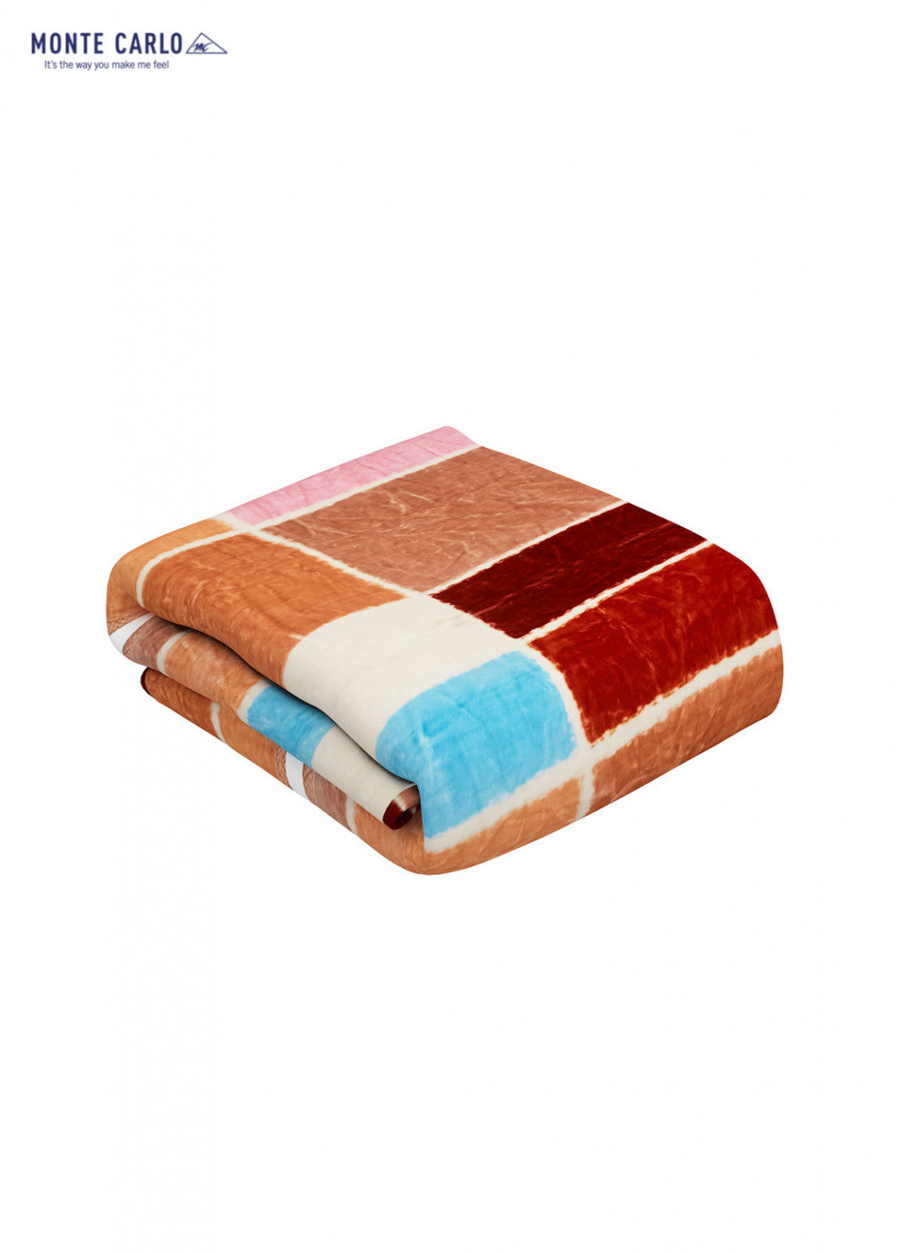 Double Bed Multicolor Mink Blanket - 1 Ply