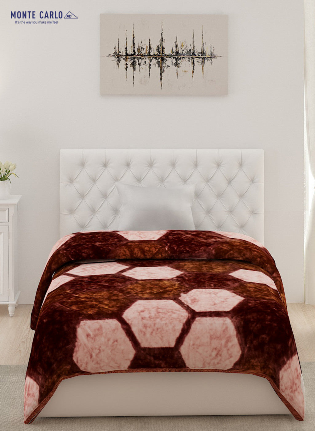 Single Bed Multicolor Mink Blanket - 1 Ply