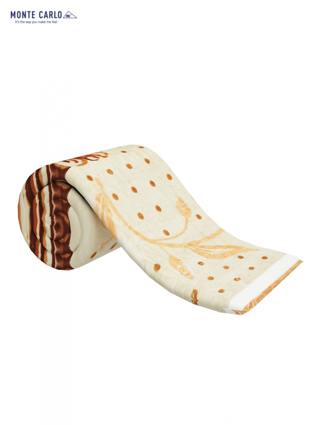 Printed Mink Single Blanket for Mild Winter -2 Ply