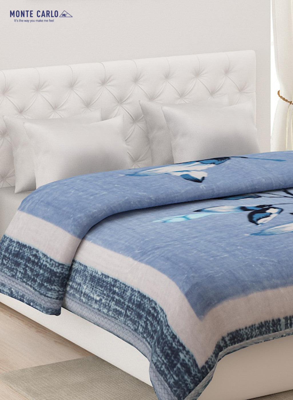 Printed Mink Double Blanket for Mild Winter -2 Ply