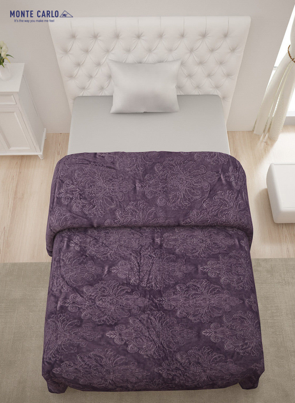 Printed Mink Single Blanket for AC Room -1 Ply