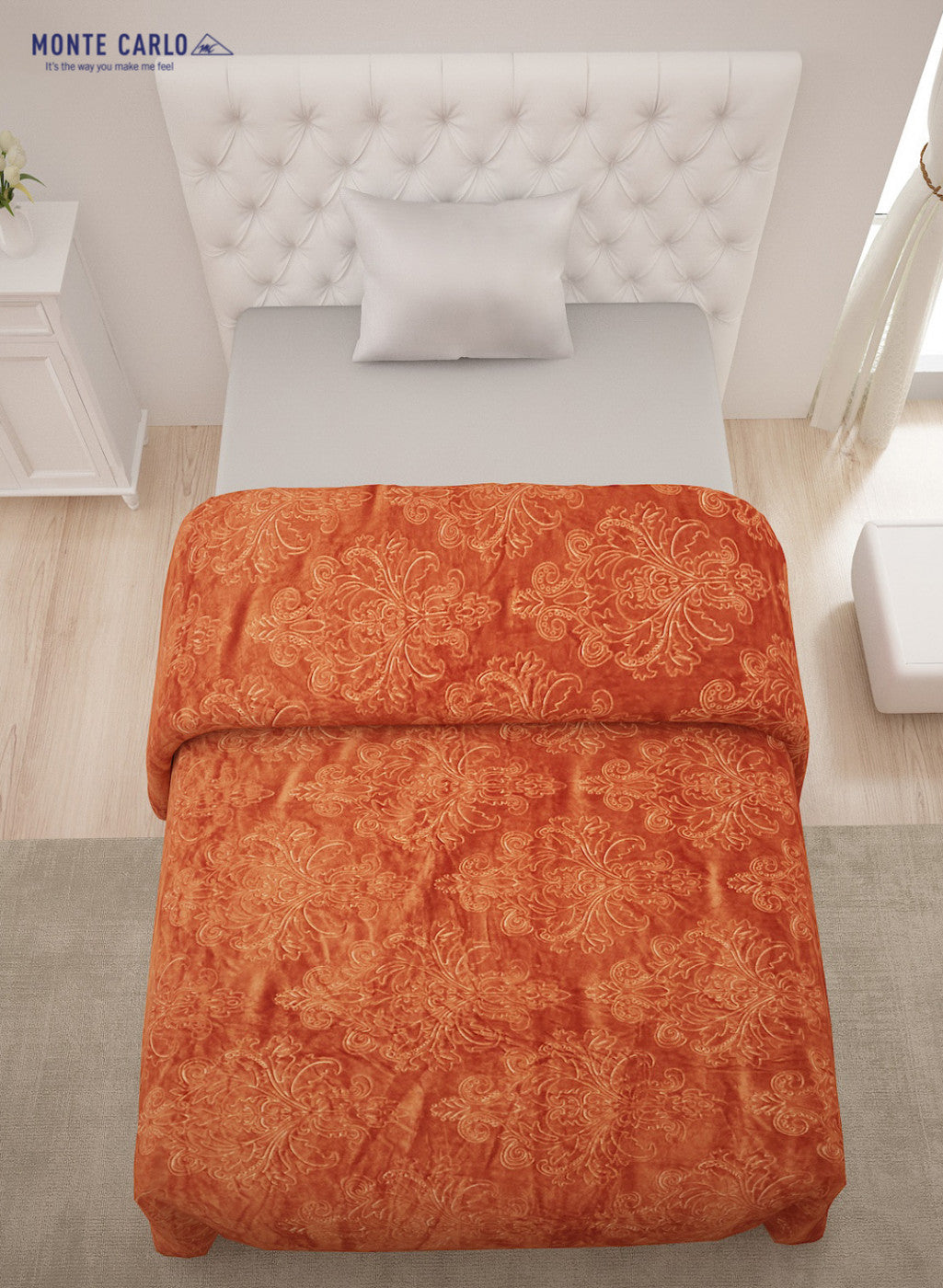 Printed Mink Single Blanket for AC Room -1 Ply