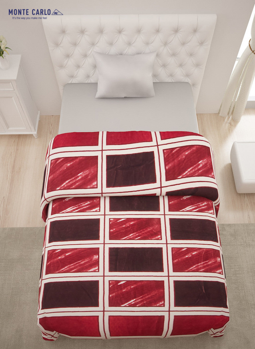 Printed Mink Single Blanket for AC Room -1 Ply