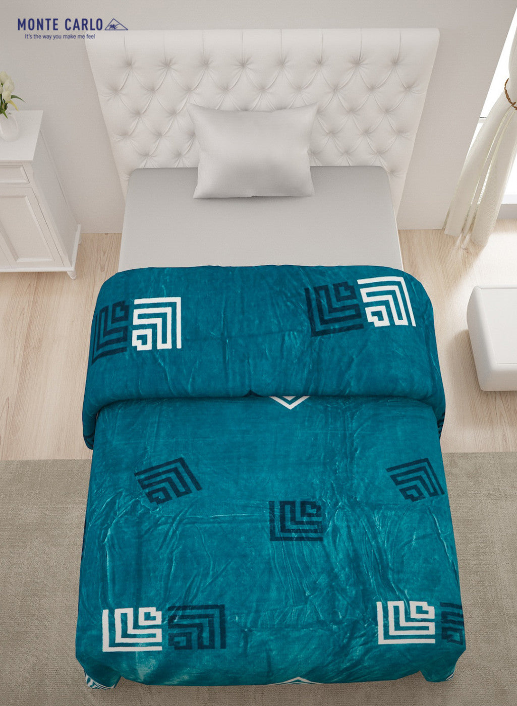 Printed Mink Single Blanket for AC Room -1 Ply