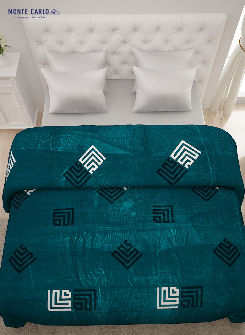 Printed Mink Double Blanket for AC Room -1 Ply