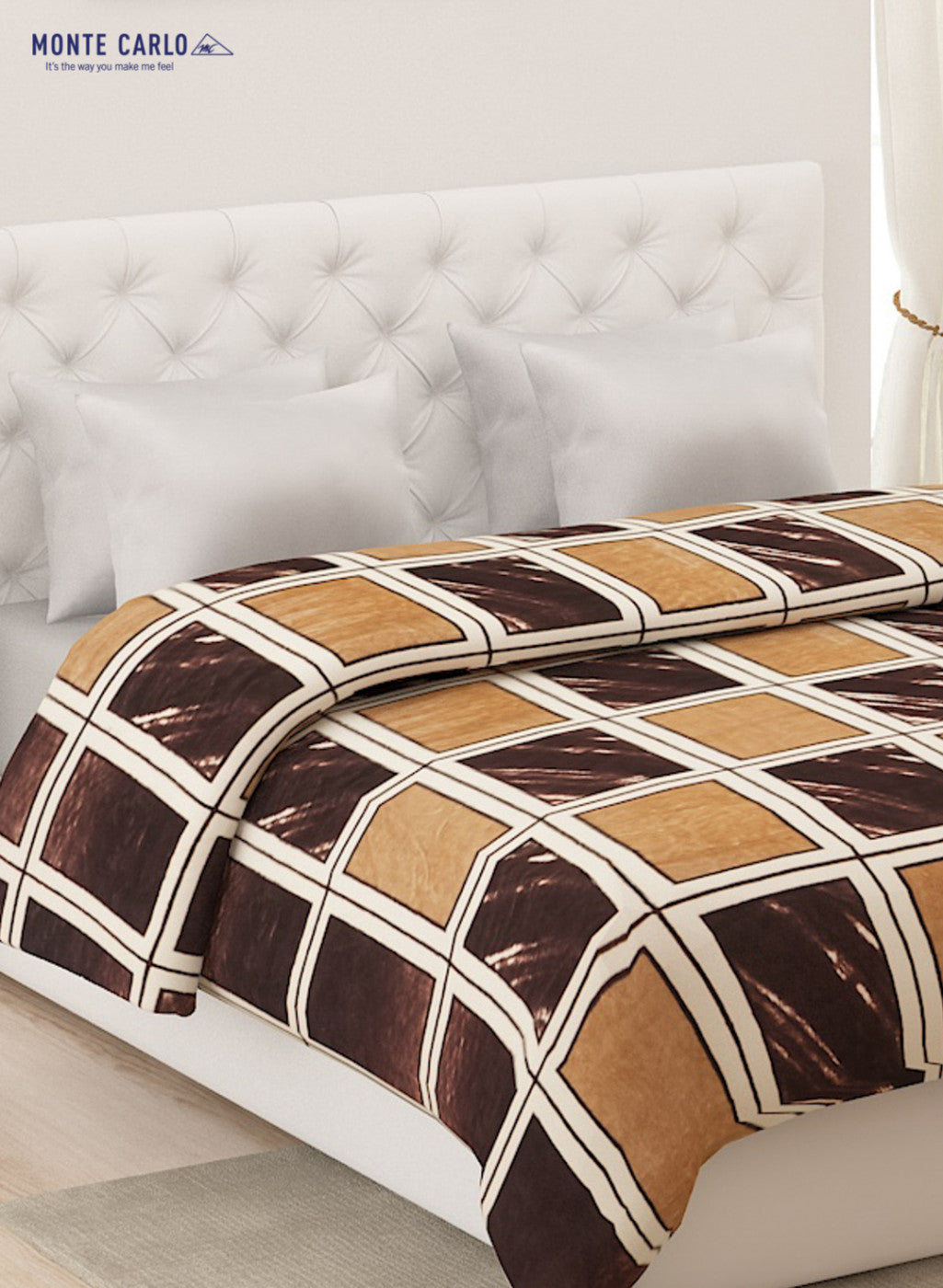 Printed Mink Double Blanket for AC Room -1 Ply