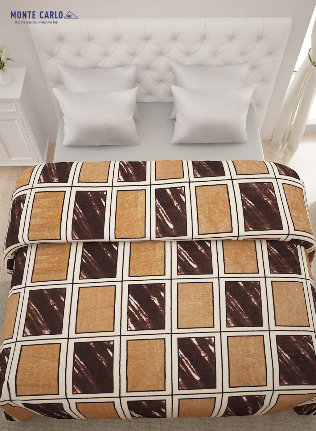 Printed Mink Double Blanket for AC Room -1 Ply