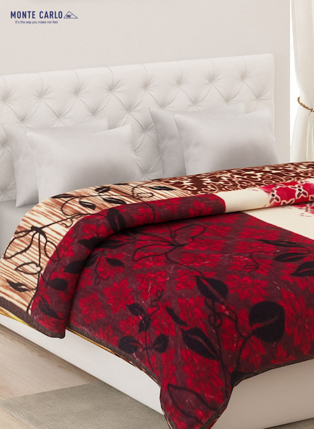 Printed Mink Double Blanket for Mild Winter -1 Ply