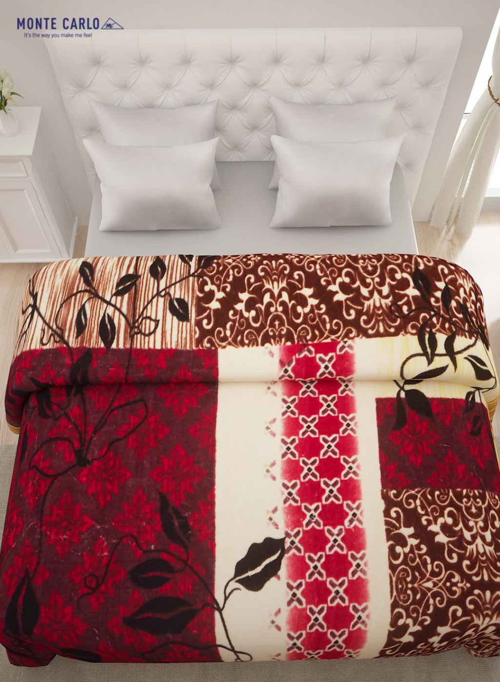 Printed Mink Double Blanket for Mild Winter -1 Ply