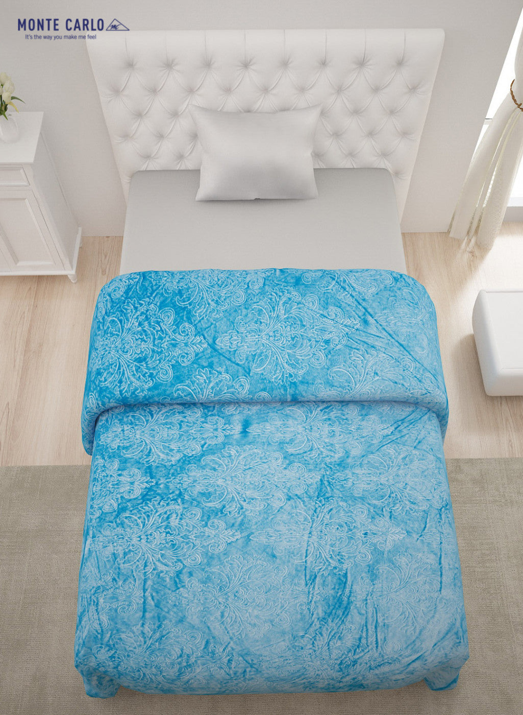 Printed Mink Single Blanket for AC Room -1 Ply