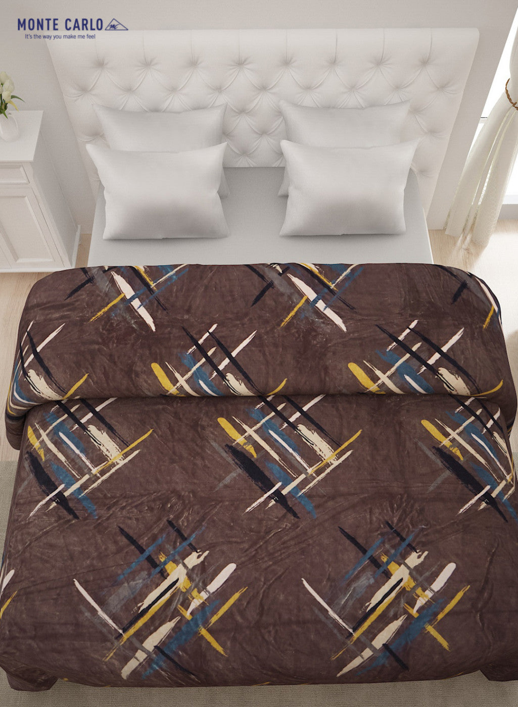 Printed Mink Double Blanket for AC Room -1 Ply