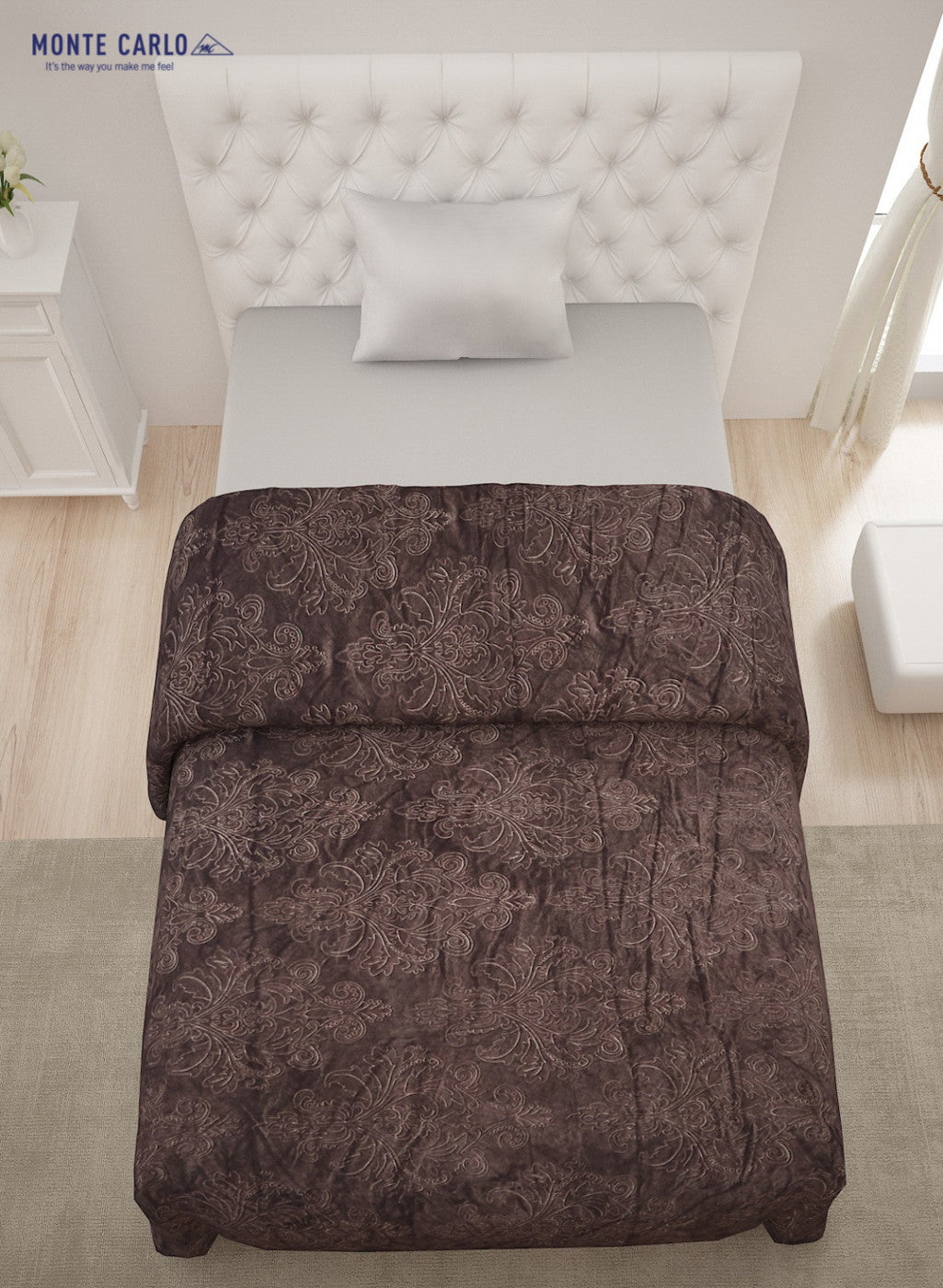 Printed Mink Single Blanket for AC Room -1 Ply