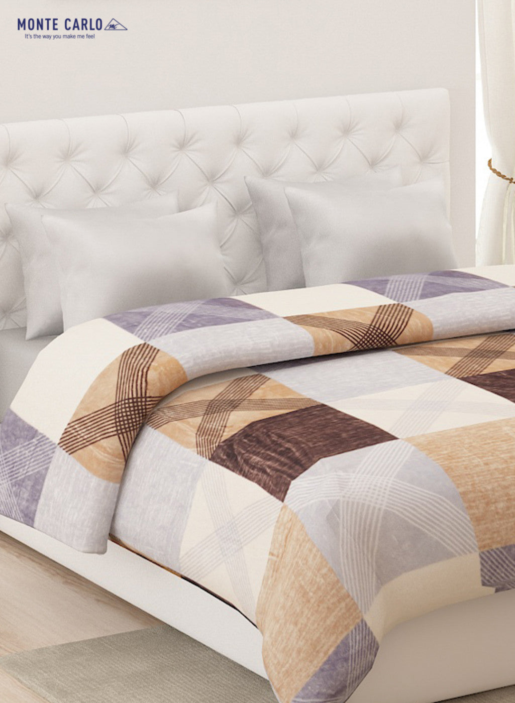 Printed Mink Double Blanket for AC Room -1 Ply