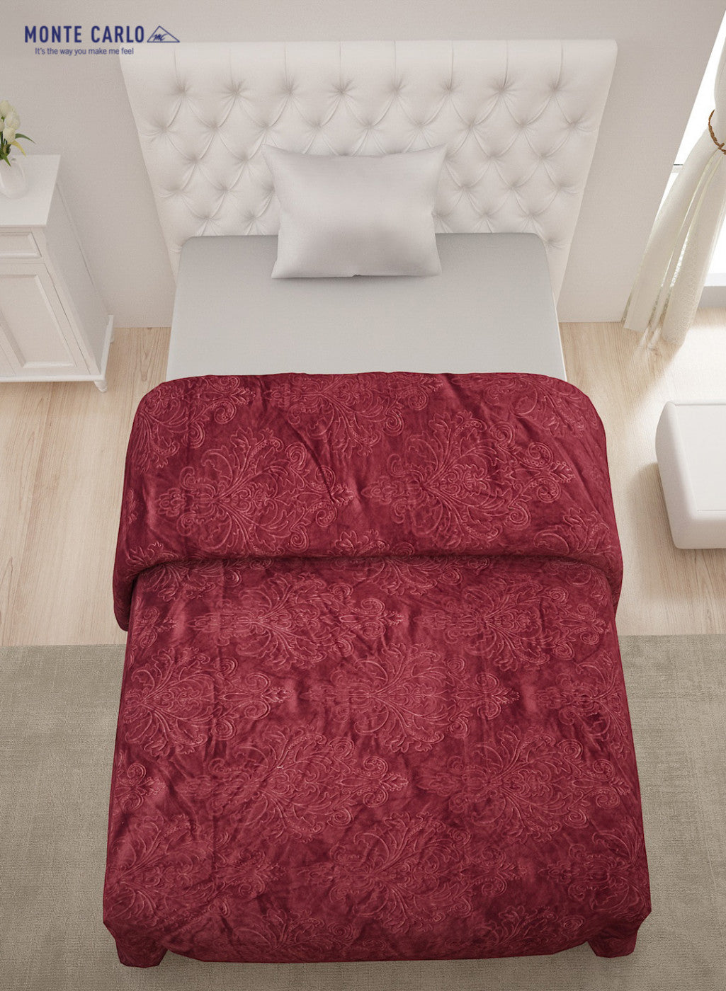 Printed Mink Single Blanket for AC Room -1 Ply