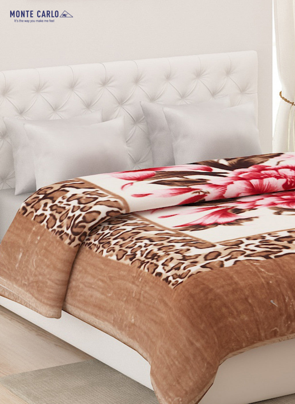 Printed Mink Double Blanket for Mild Winter -1 Ply