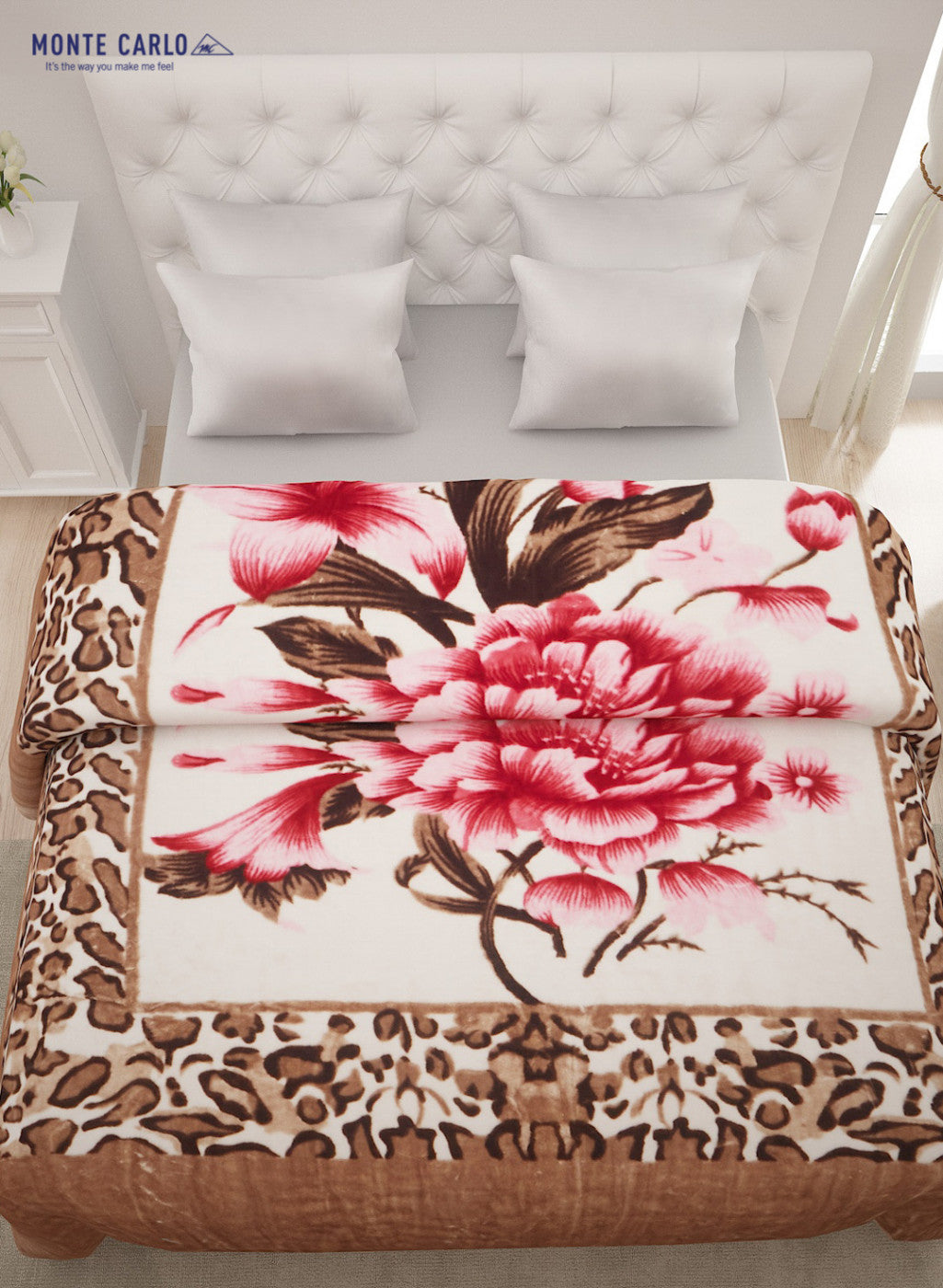 Printed Mink Double Blanket for Mild Winter -1 Ply