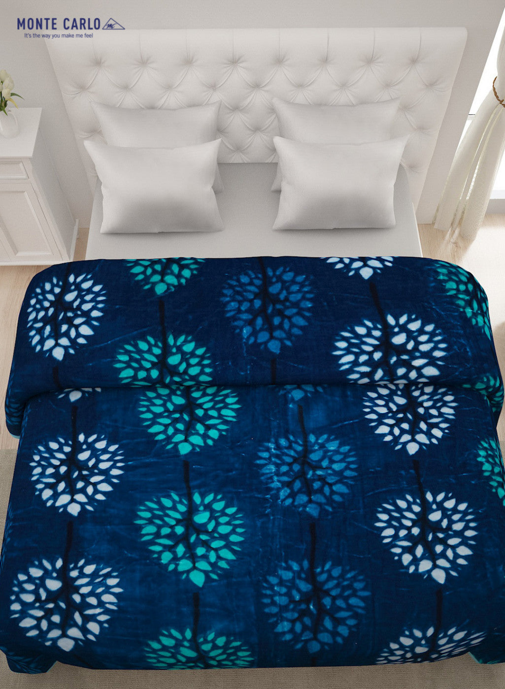 Printed Mink Double Blanket for Mild Winter -2 Ply