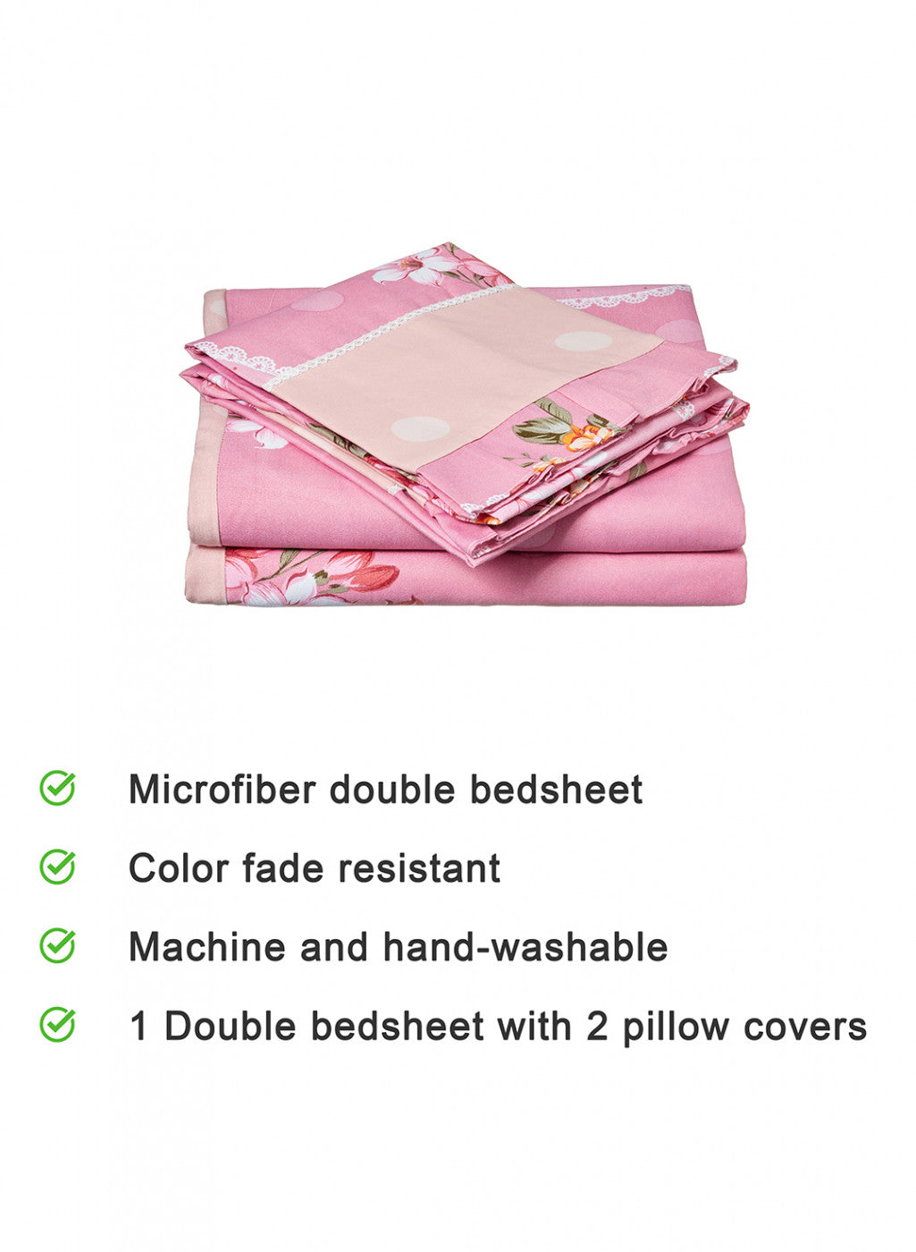 Multi Color 130 GSM Bedsheet with 2 Pillow Covers