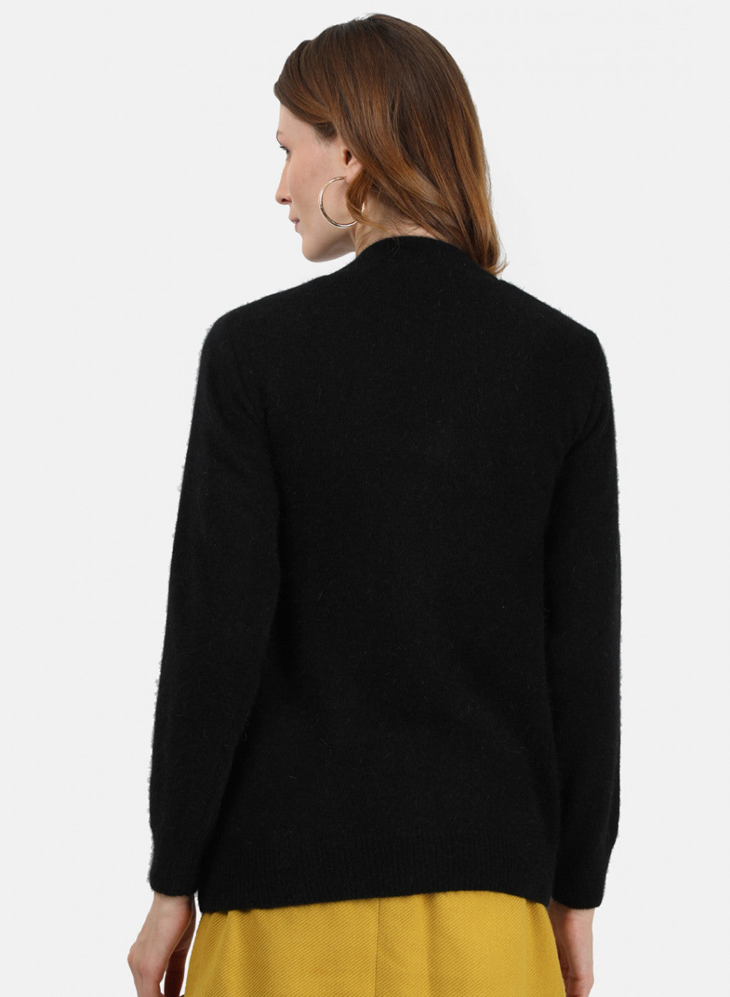 Women Black Solid Cardigan