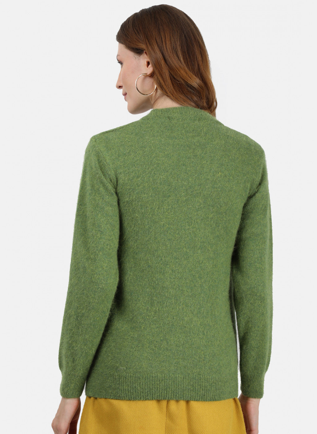 Women Olive Solid Cardigan