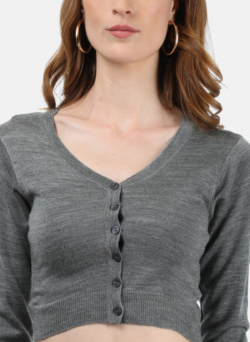 Women Grey Solid Blouse