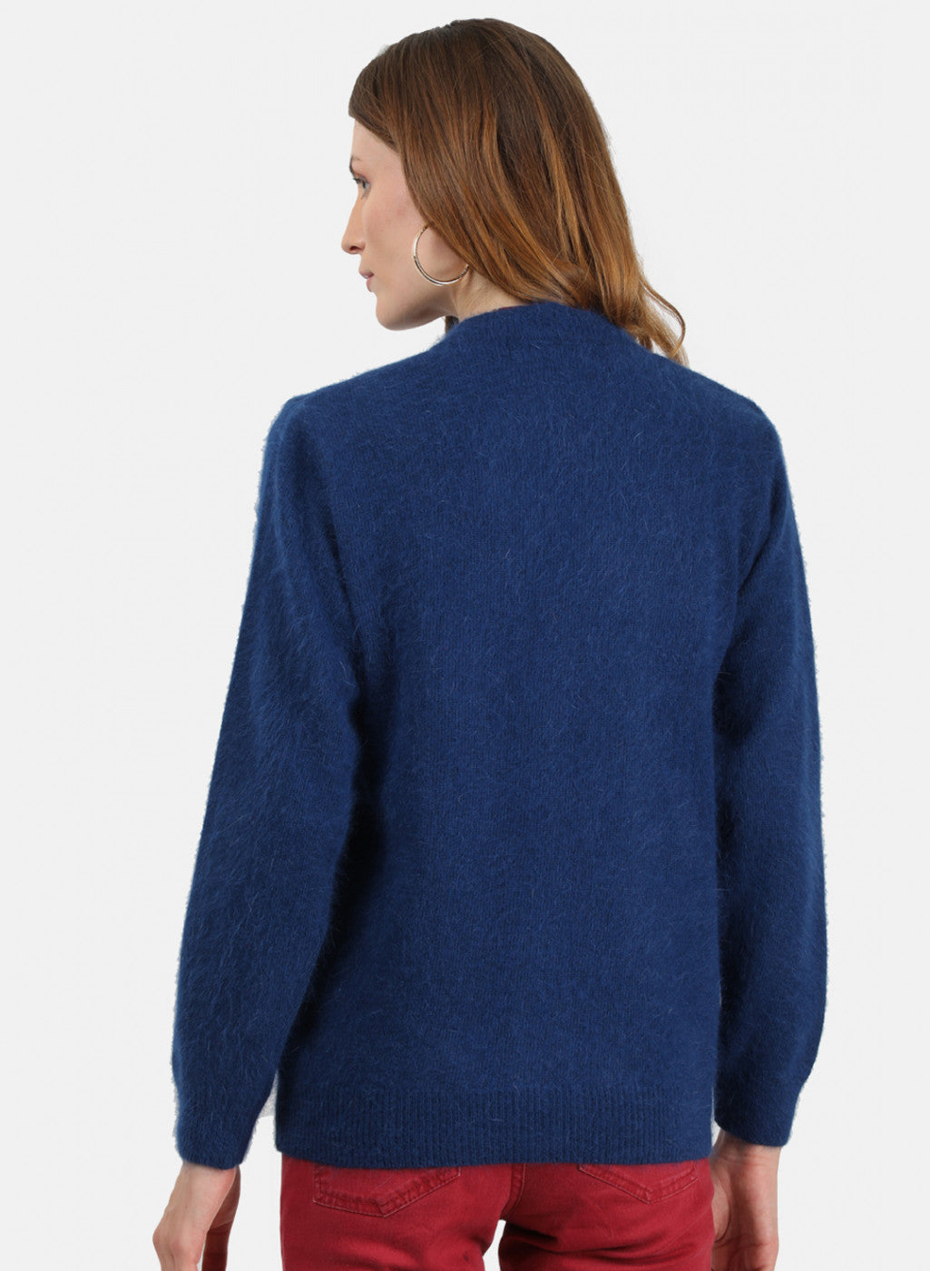 Women Blue Solid Cardigan