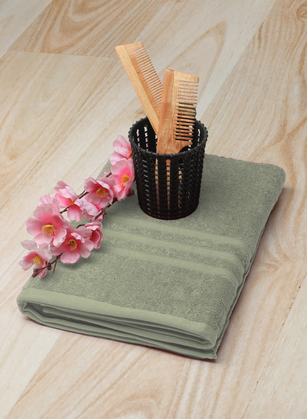 Beige Cotton 525 GSM Bath Towel