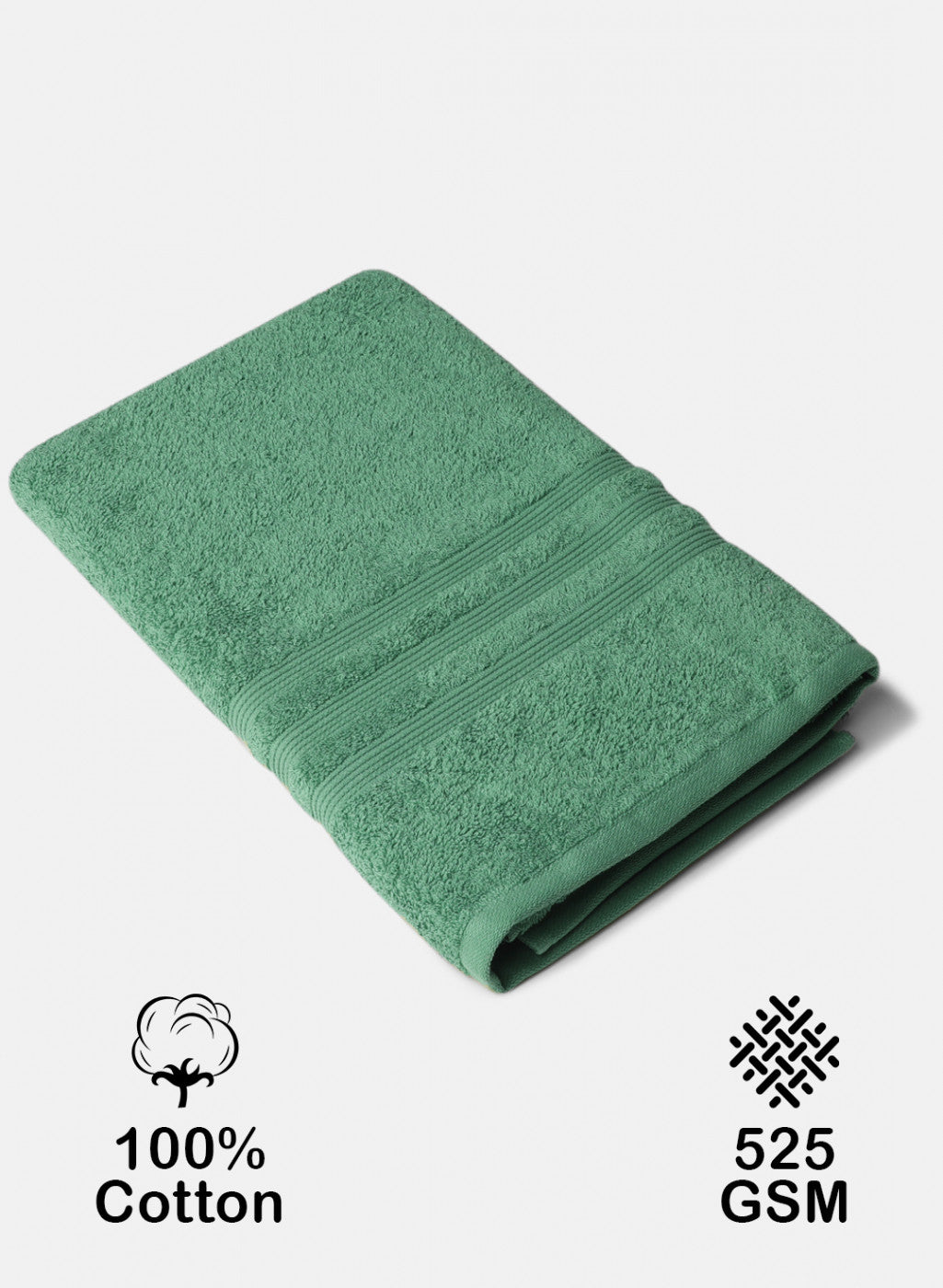 Green Cotton 625 GSM Bath Towel