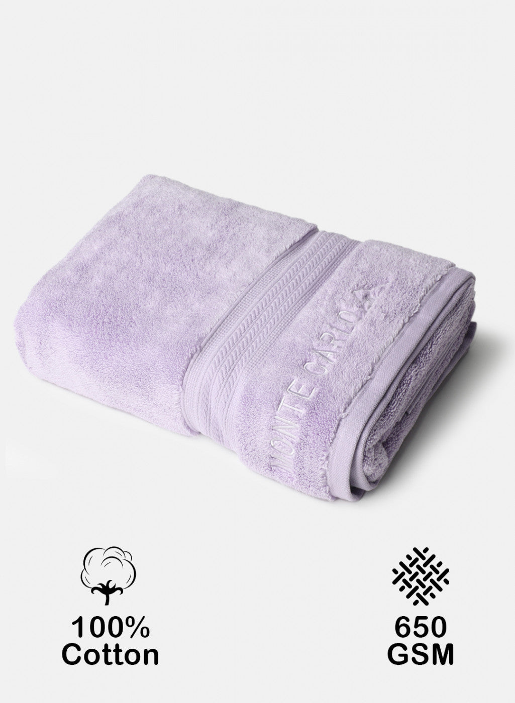 Purple Cotton 650 GSM Bath Towel