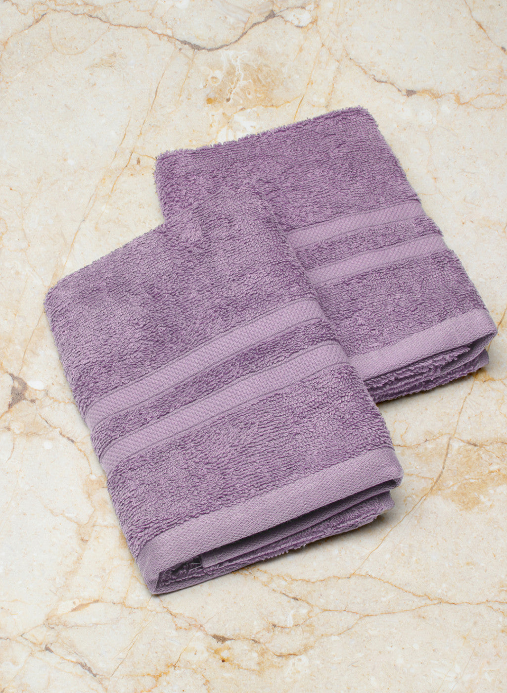 Purple Cotton 525 GSM Hand Towels (Pack of 2)