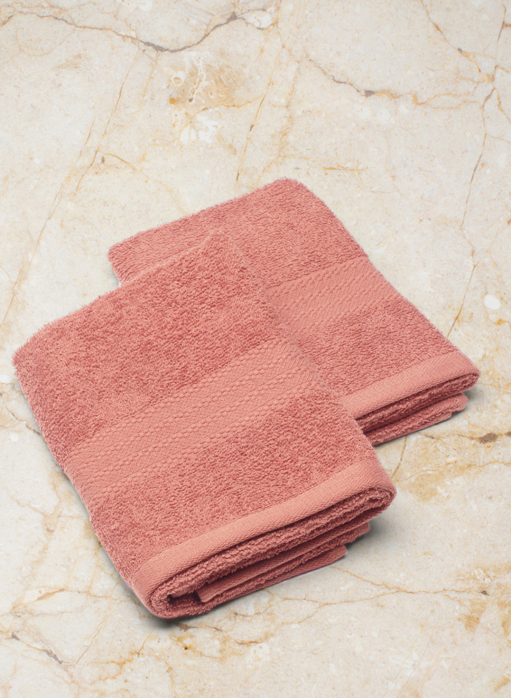Peach Cotton 400 GSM Hand Towels (Pack of 2)