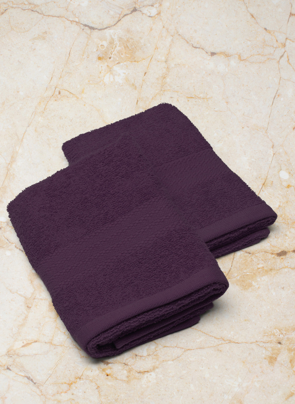Purple Cotton 400 GSM Hand Towels (Pack of 2)