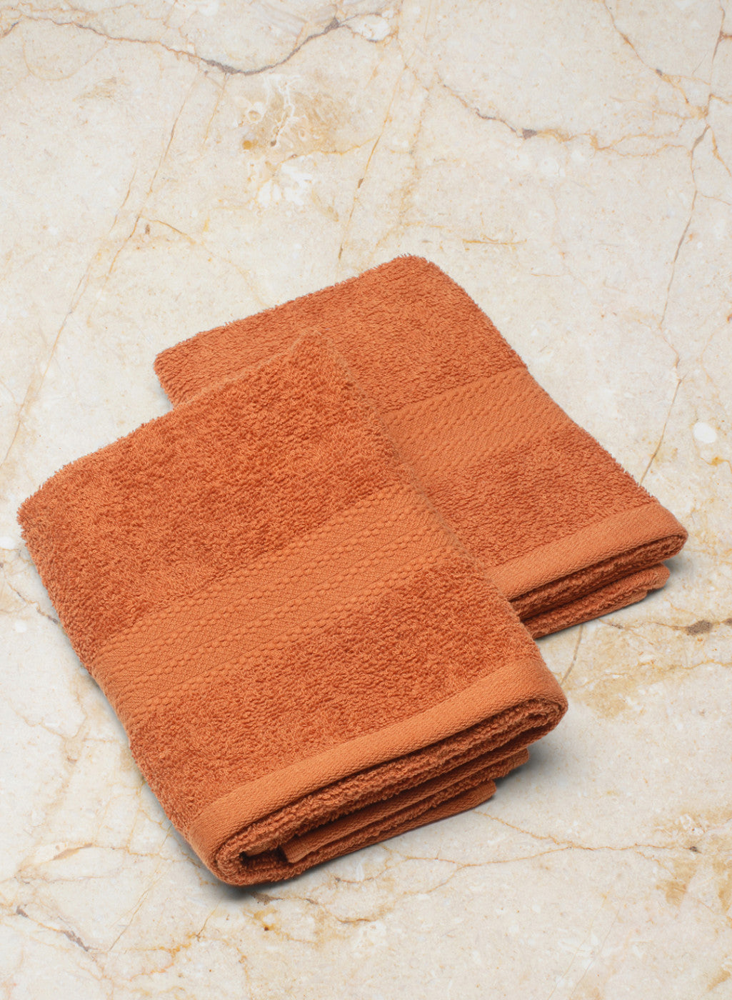 Mustard Cotton 400 GSM Hand Towels (Pack of 2)